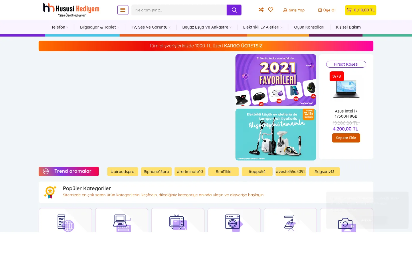 Alışveriş E-Ticaret Yazılımı (Oziy)