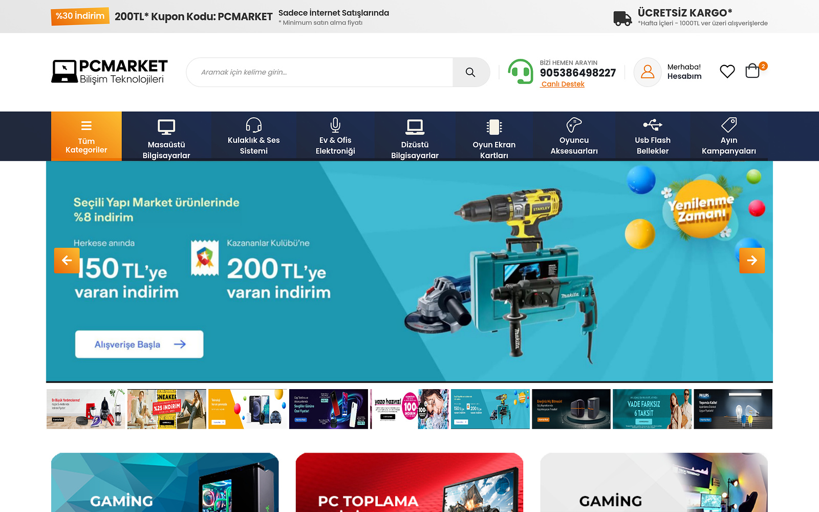 PHP E-Ticaret Gelişmiş Sistem V8