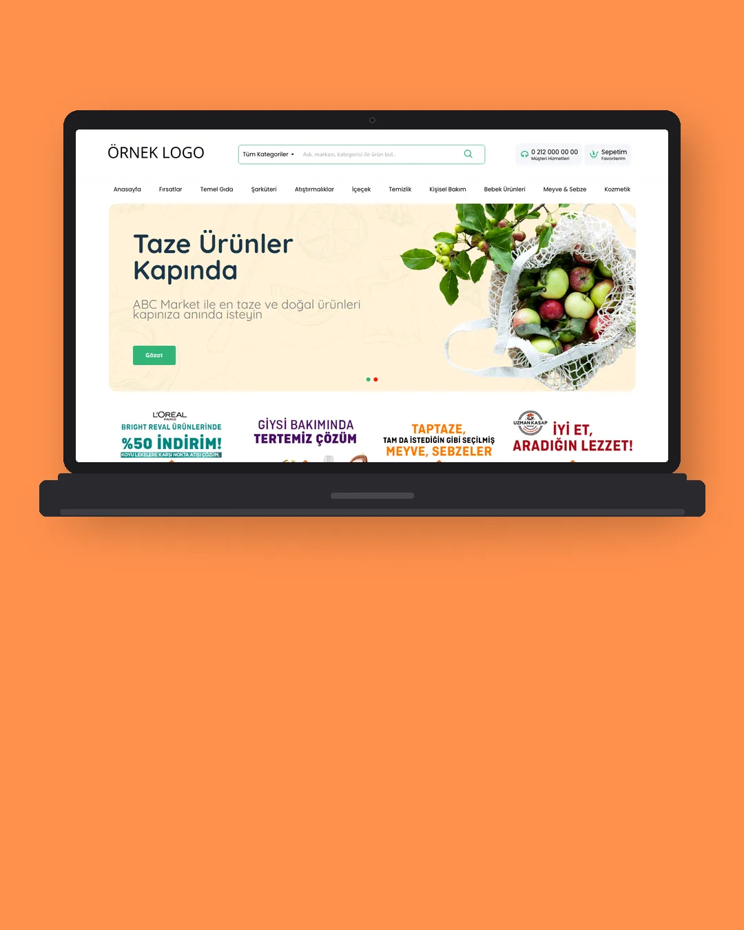 Gıda E-Ticaret Teması