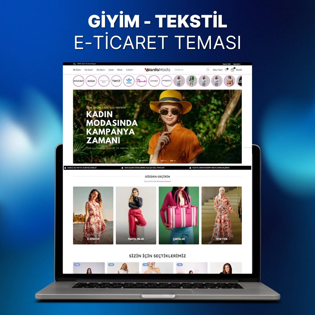 WordPress Giyim – Tekstil E-Ticaret Teması (Özel Tasarım)